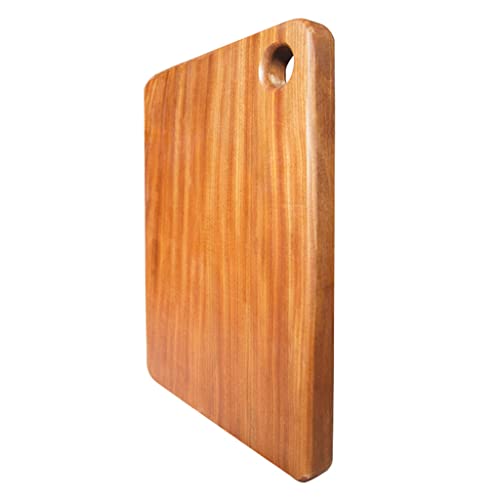 Tabla de cortar rectangular gruesa, tabla de cortar de madera, tabla de cortar de doble cara con asas para carne y verduras