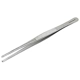 Dissecting Tissue Thumb Forceps Lab MultiPurpose Tweezers Blunt 1x2 Rat Tooth Kocher Straight Made of Premium Quality Stainless Steel (8 Inch)