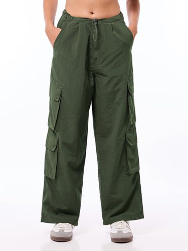 Image of Bewakoof Women's Relaxed Fit Mid Rise Pants