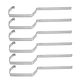 Operitacx 6 piezas Soportes para Canalones de Hierro Resistentes Soporte para Lluvia y Drenaje Previene Deformación y Mejora Evacuación Fácil Instalación para Diversos Techos