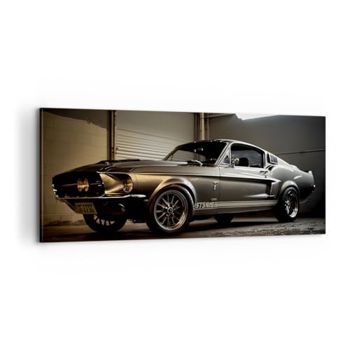 Moderne Impression sur Toile 100x40cm Image Tableau Decoration Murale Voiture De Sport Rétro...