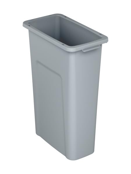 Waste Wise 16 Gallon Grey HDPE Trash Can Compatible with All Waste Wise Lids and Signs - (16 Gallon, 12 Pack)