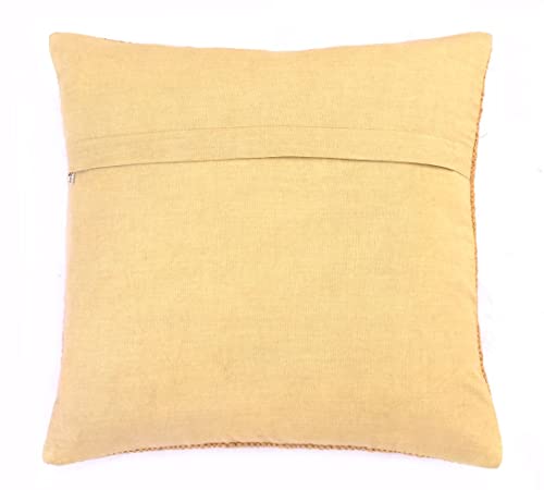 Chouhan International Set Of 4 Indian Handmade Pillow Covers, Natural Jute Square Pillow Cases, 18X18 Inches/45X45 Cm Pillow Covers (Cicc) #TOP1