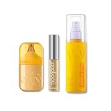 Urban Decay Radiant Holiday Makeup Look (Glow Getter 3Pc Bundle) - Makeup Set for Eye + Face - All Nighter Dewy Setting Spray, Face Bond Luminizer Liquid Highlighter, Moondust Glitter Eyeliner
