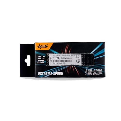 Image of AGB 512 GB SSD PCIe Gen3x4 NVMe M.2 2280, Up to 1500MB /s, Internal Solid State Drive for PC, Desktop and Laptops (1 Year Warranty)