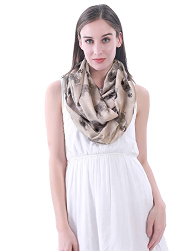 Lina & Lily Australian Shepherd Dog Print Women's Infinity Scarf Lightweight2