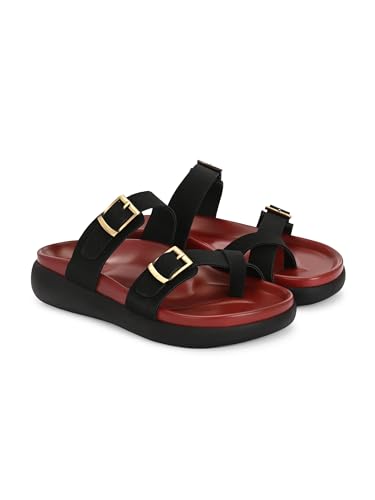 Image of EL PASO Women Red Faux Leather Casual Slip On Flats EPW5755 P