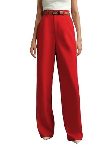 Image of KERI PERRY Trousers for Woman Pants Women's Formal Office Korean | Black Beige Track Pant | Straight | Cotton Spandex Stretchable Trouser | High-Waisted Bottom Wear