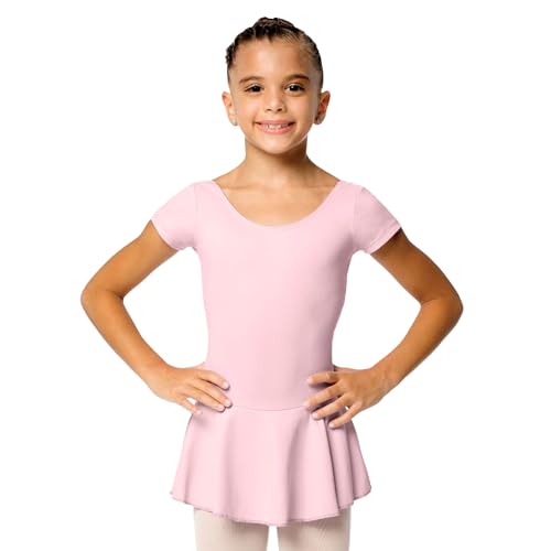 Justaucorps à manches courtes avec nœud dos pour les cours de danse classique de fille