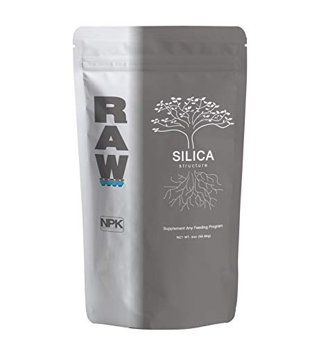 RAW- Silica for Strong Cell Walls and strengthening Stems Plant Feeding Supplement for Indoor Outdoor Use Hydroponics- 2 oz