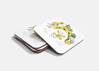 Personalised Square Coaster, Initial Coaster, Name Coaster, Wedding Coaster, Bridesmaid Coaster, Custom Coaster, Drink Coffee Tea Coaster