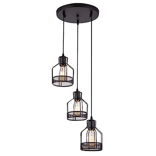 Candelabro industrial vintage E27 con acabados metálicos de alta calidad artística Loft