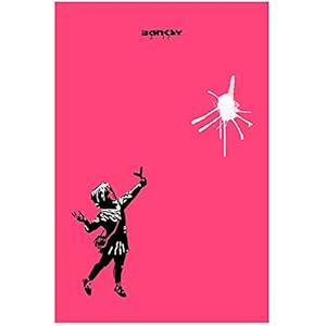 Banksy Canvas Schilderij Graffiti Wall Art Meisje Houden Glimlach Posters Prints Foto voor Woonkamer Decoratie Home…
