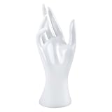 AUEAR, Female Mannequin Hand Display for Jewelry Holder Bracelet Necklace Ring Stand (White, 8.66'x2.95', 1 Pack)