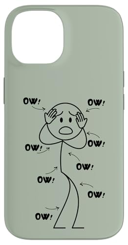 Ow Ow Stick Character Figure Humor Chronic Pain Awareness �X�}�z�P�[�X iPhone 14 �p