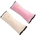 2 Pezzi Copri Cintura di Sicurezza Auto Bambini, Alldo Copricintura Auto Protezione Cintura Sicurezza Bambini e Adulti Cuscino Spalla Cuscino Cintura (Rosa + Beige)