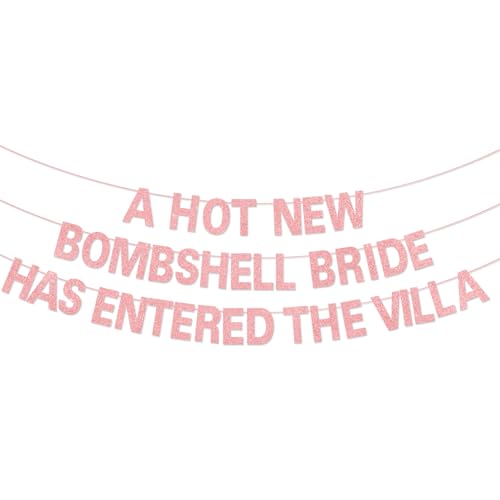 Image of A Hot New Bombshell Bride Has Entered The Villa Banner for Bachelorette Decorations, Bachelorette Party Banner, Bach Island Bachelorette Party Favors, Bride Party, Bridal Shower, Engagement Decor US1