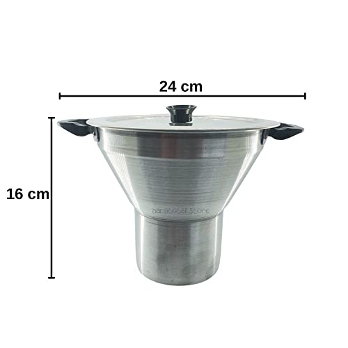Cuscuzeira Panela Cuscuz Aluminio Com Tampa Preparo Numero 16 Nova Cuscuzeiro Prateado
