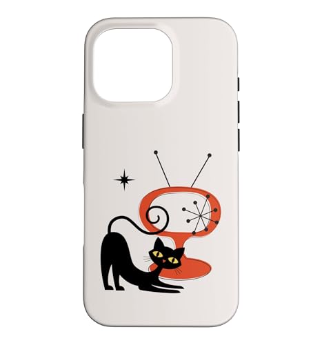 Mid Century Atomic Cat Midcentury �X�}�z�P�[�X iPhone 16 Pro �p