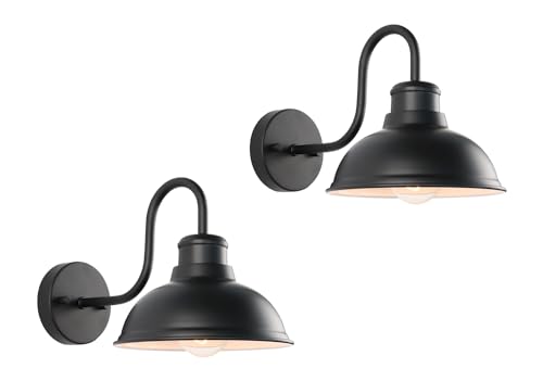 Image of Barn Light Outdoor Wall Lights 8 inch Exterior Lighting Fixtures 2 Pack