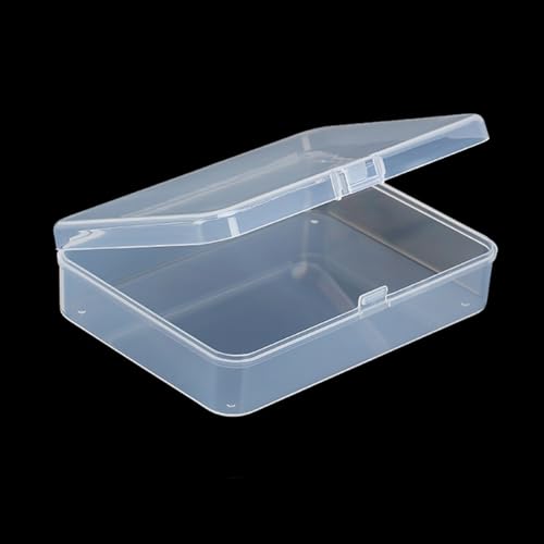 Image of 6 Pcs Mini Plastic Storage Containers Clear Rectangle Boxes Small Empty Cases Transparent Beads Organizer Container with Lid for Collecting Small Items 8.5 x 6.1 x 2.5cm