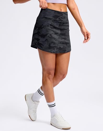 Image of SANTINY Skorts for Women with Pockets High Waisted Golf Skirts with Shorts A Line Athletic Tennis Skirt for Casual Pickleball