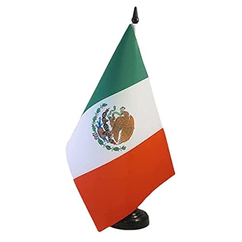 AZ FLAG - Tischflagge Mexiko - 21x14 cm - Mexikanische Tischfahne 14 x 21 Cm - Flaggen