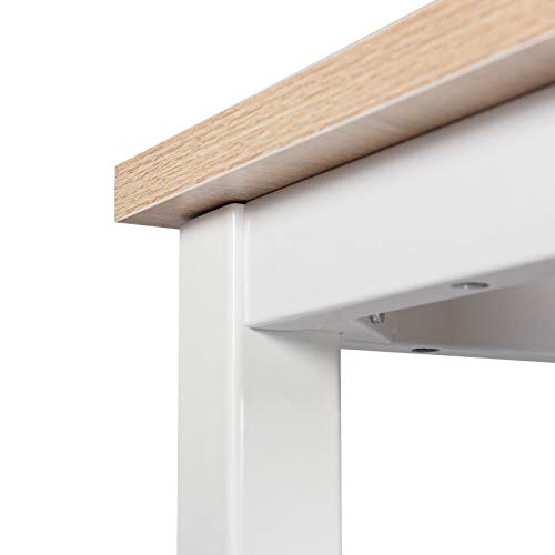 WOLTU 1 Bartafel+ 2 krukken in spaanplaat en staal,Barsets Industriële stijl,Lichteiken BT17hei+BH130hei-2 - Image 7