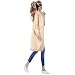 Produktbild Eaylis Frauen Warm Zipper Open Hoodies Sweatshirt Lange Mantel Jacke Tops Outwear, Winterjacke Damen Sweatjacke Hoodie Langarm Pullover Kapuzenpulli Outwear Jacken Sweatshirt Kapuzenjacke, B-khaki, L