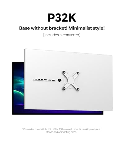 Image of P32K 32'' UHD (3840 x 2160) 4K 144Hz Glossy Monitor, IPS Panel, 10-Bit Color, 99% sRGB, 96% DCI-P3, 139PPI, HDR, Low Blue Light, Eye Care (Minimalist - Without Stand)