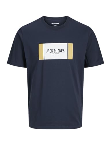 JACK & JONES Jjhayato tee SS Crew Neck PLS - Talla Grande, Sky Captain, 6XL
