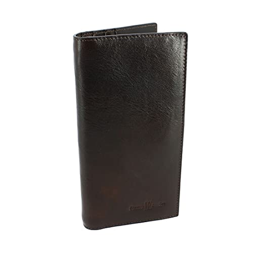 Portefeuille Bernardo V Tony & Paul en cuir marron italien pour homme