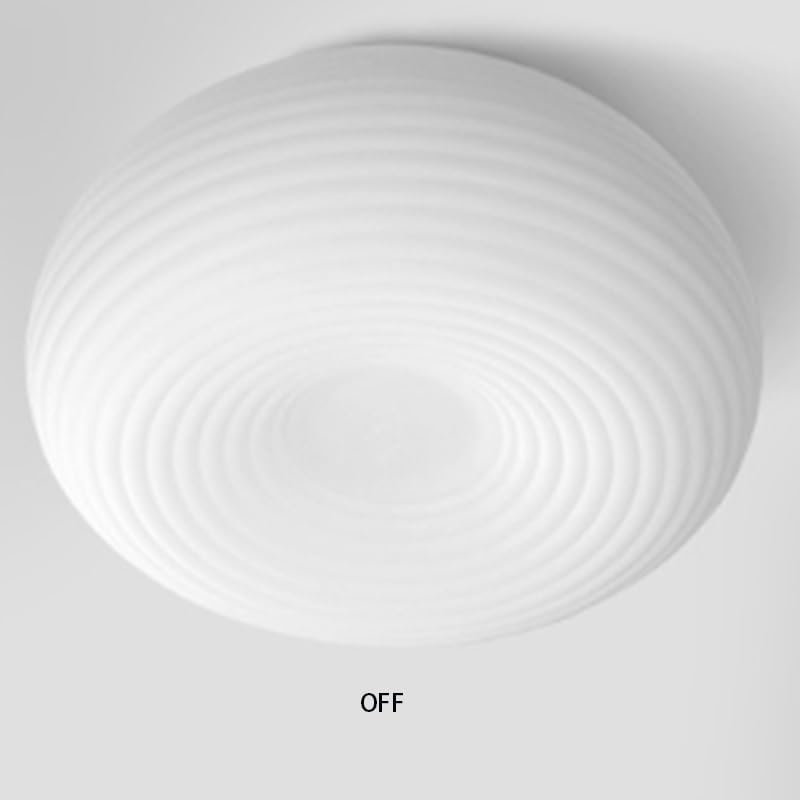 Plafonnier LED moderne en fer et abat-jour PE à intensité variable - 7