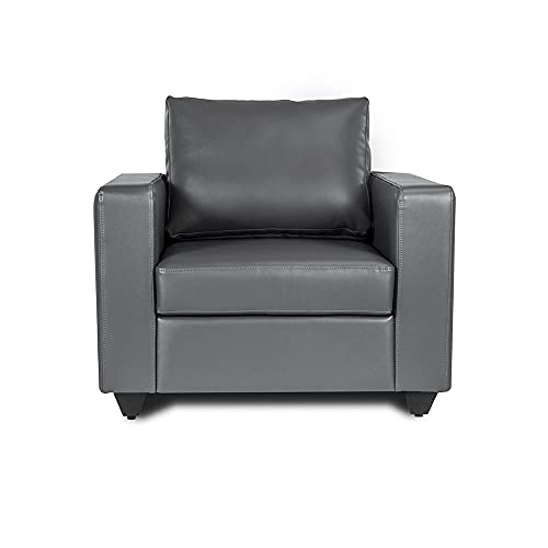 Image of Wakefit Sofa Set | 3 Year Warranty | Sofa 1 Seater, 1 Seater Sofa for Living Room, Wooden Sofa Set, Sofa Set Single Seater - Napper(Jindal : Thundercloud)