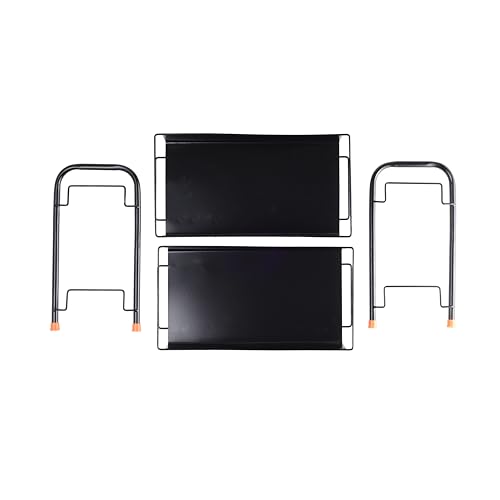 Image of Zepdos 2 Tier Kitchen Countertop Rack | Multipurpose Metal Storage Shelf for Spice Rack for kitchen, Bathroom & Pantry Organization | Space Saving Counter Rack Organizer, Black (40 x 20 x 33 cm)