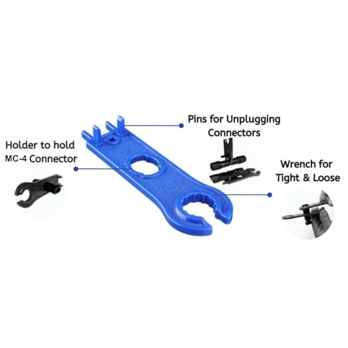 Image of Kenbrook Solar MC-4 Spanner Wrench Tool for Connect & Disconnect Solar Connector (Set of 2)