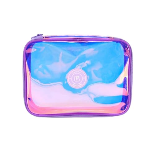 Estojo Escolar, Box PVC, Holográfico, Roxo, Polibras