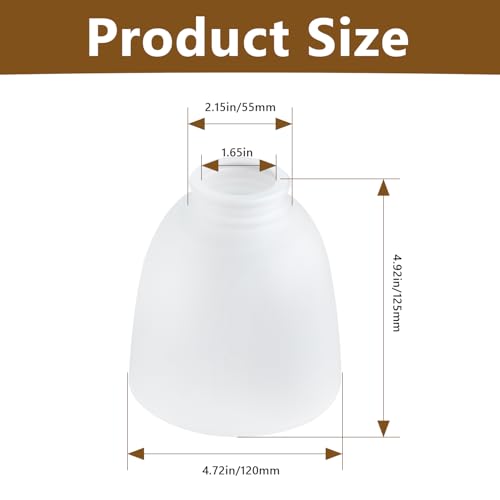 Image of 3 Pack Ceiling Fan Light Covers Glass Replacements, White Frosted Glass Shade Globes Lampshades for Light Fixtures Chandelier Vanity Lights Wall Sconces Pendant Light, 1.65 In Fitter