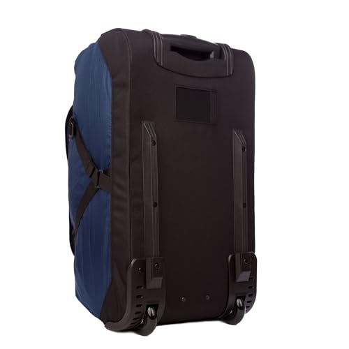 Eddie Bauer Traverse Luggage | Roller Wheels | Telescoping Handle | Travel | Vacation | Ripstop Nylon - Medium Indigo, 22"3