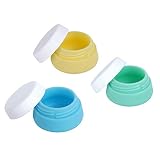 Packung mit 3 Silikon-Spielraum-Verfassungs-Behälter Leak Proof Creme Gläser kosmetische Behälter für Shampoo Lotion Conditioner