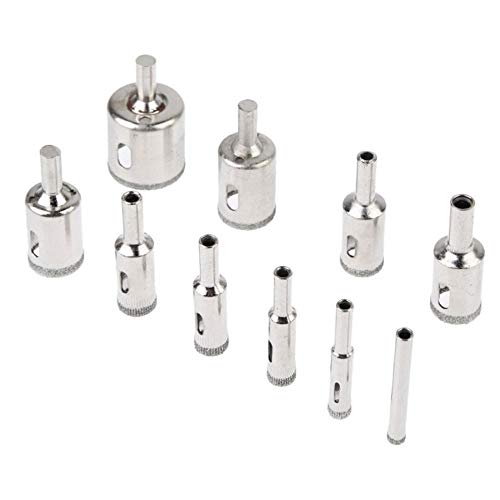 Juego de 10 brocas diamantadas para cerámica y vidrio miniatura 1