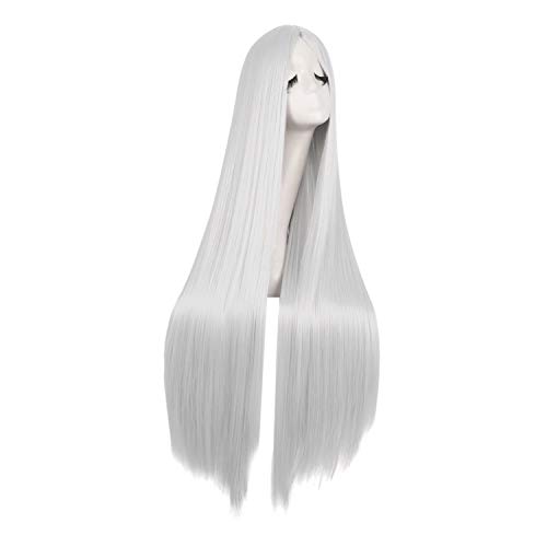 Image of MapofBeauty 40 Inch /100cm Fashion Straight Long Costume Anime Cosplay Wig (Silver)