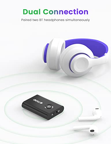 Trond Bluetooth Transmitter Receiver V5.0, Bluetooth Audio Transmitter, 2-In-1 Bluetooth Adapter For Tv/Car/Pc/ Mp3/ Headphones/Home Stereo/Speaker, Aptx Low Latency, Pairs 2 Devices Simultaneously #TOP3