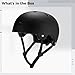 yeeplant Breathable, Sweat-Absorbing Black Outdoor Sports Helmet with Abs Shell & Eps Foam, Rollerblading Protective Gear, Adjustable Skateboard Helmet