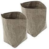 DIKACA Blumentopf aus Papiertüte Gemüsebeutel waschbares Kraftpapier wiederverwendbare Kraftpapiertüten Waschbeutel Gemüseanbaubeutel Küchenproduktbeutel Grey