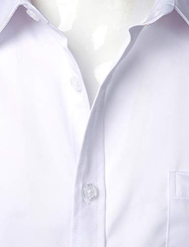 ZEROYAA Men's Casual Urban Stylish Slim Fit Short Sleeve Button Up Dress Shirt with Pocket4