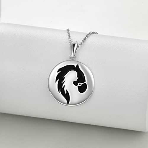 YAFEINI Horse Necklace Girls Pendant 925 Sterling Silver Pendant Pony Necklace Jewelry Gifts for Women Girls3