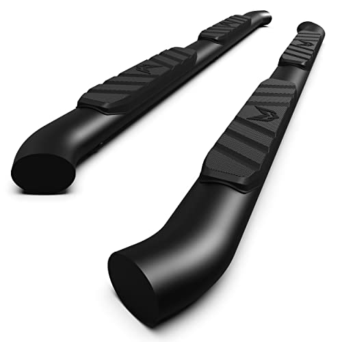 MaxMate SS2F35418MX 3.5 inch Oval Nerf Bar Side Steps Compatible with 1999-2016 Ford F-250 / F-350 / F-450 / F-550 Super Duty | SuperCrew Cab | Matte Black | Running Boards