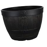 Jardinière décorative - le tonneau en imitation en plastique stable et sûr ne se décolore pas et ne se fissure pas facilement, pot de fleurs pour plantes
