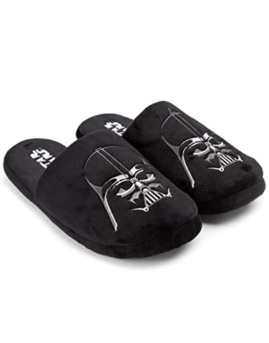 Star Wars Men's Slippers Darth Vader Dark Side Polyester House Shoes 7-8 Uk Black #TOP3